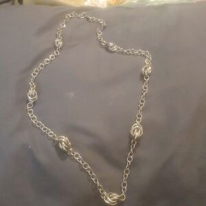 Silver knot necklace